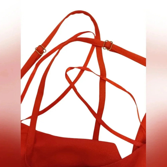 Japna NWT Linen Blend Orange Sleeveless Midi Dress Size S/P - Picture 7 of 8